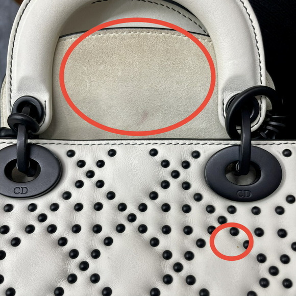 Christian Dior Lady Dior Studded Mini Chain Leather Shoulder Bag - Picture 11 of 11